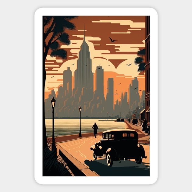 1930s Chicago Escape Sticker by Abili-Tees